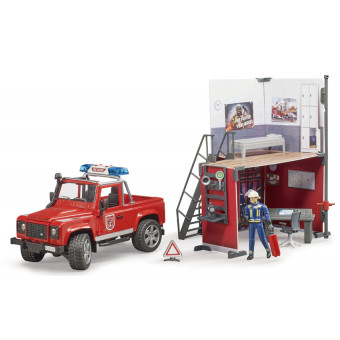 BRUDER - Camion pompier SCANIA R-serie, avec échelle, pompe a eau et module  son et lumiere - 59 cm - La Poste
