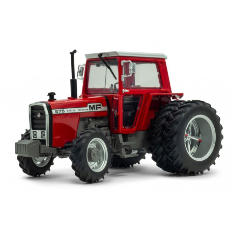 Tracteur Massey Ferguson 575 4WD jumelé cabine rouge - UH6765