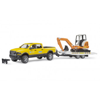 Pick-up RAM Rental Service avec mini-pelle - Bruder 02546