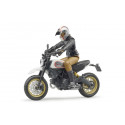 Moto Scrambler Ducati Desert Sled avec motard - Bruder